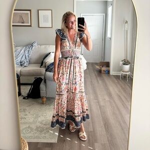 Farm Rio Superbloom Tapestry Maxi Dress